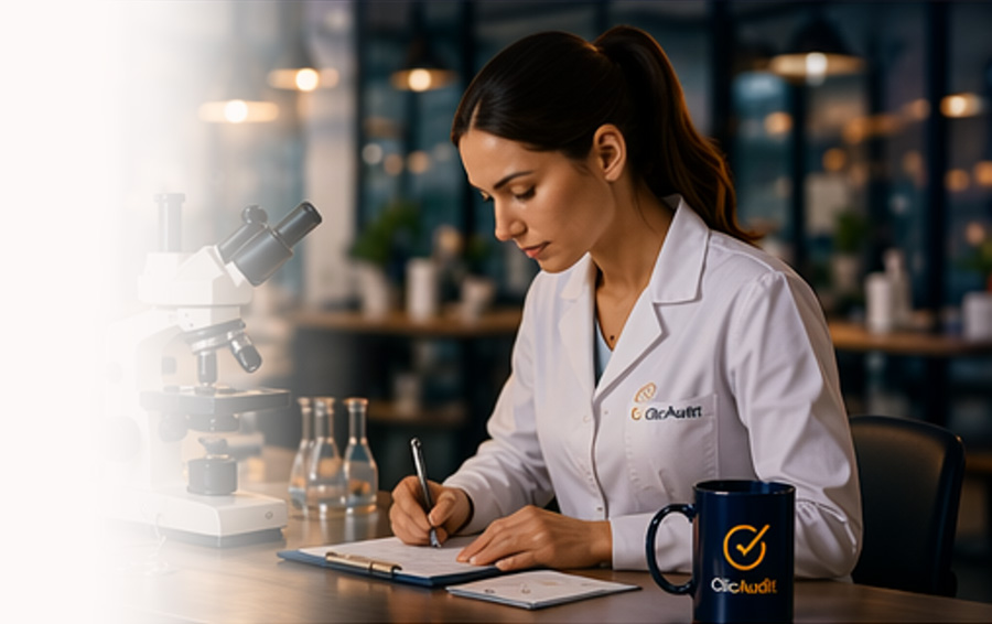 Auditrice en laboratoire